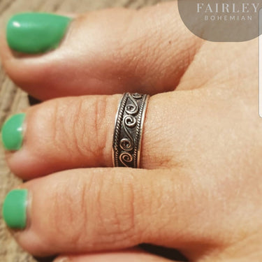 bohemian toe adjustable ring festival jewellery